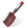 Cacilie Brosse à cheveux sans tirailler, brosse démêlante professionnelle avec poignée, poils de sanglier pour cheveux longs 