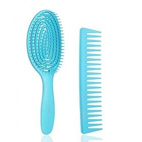Vista Detangle Brosse Cheveux Massage du cuir chevelu Design pointu Brosse a Cheveux humide 100% matériau écologique Brosse D