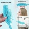 Vista Detangle Brosse Cheveux Massage du cuir chevelu Design pointu Brosse a Cheveux humide 100% matériau écologique Brosse D