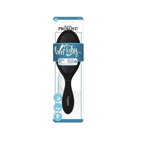 FRANCK PROVOST - Brosse Démélante Wet & Dry pour des cheveux lisses et démêlés - Pratique et efficace - Lot De 3