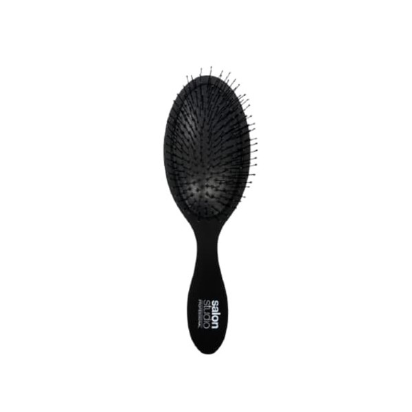 Salon Studio Professional, Brosse Démêlante avec Manche, Couleur Noire, Brosse à Cheveux Légère et Ergonomique avec des Picot