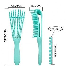 ZHOUHON 3 Pièces Brosse Démêlante, Brosse à Cheveux Crépus, Brosse Démêlante pour Cheveux Bouclés, Peigne Démêlant Cheveux po