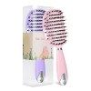 Sindax 2 Pièces Brosse à Cheveux Demelante Magique Tangle Antistatique Femme Teezer Brosses Ventilée Incurvée pour Ventiler e