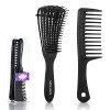 Brosse à Cheveux Démêlante, Brosse à Cheveux Bouclés Avec Tête Flexible Pour Cheveux Afro Naturels, Brosse Démêlante Avec Pei