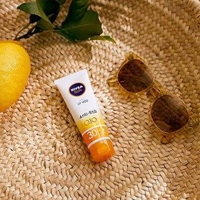 NIVEA Sun UV Face Crème Solaire Anti-Âge Q10, 30 SPF, 50 ml