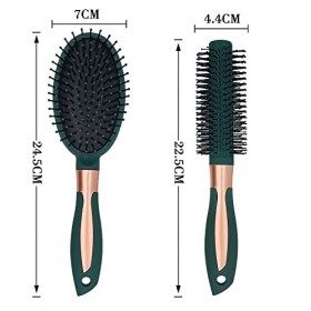 Elodyunhc 2 PCS Brosse Cheveux, Brosse Cheveux Démêlante à Cheveux Anti-casse pour Styling et Démêler les Cheveux longs épais