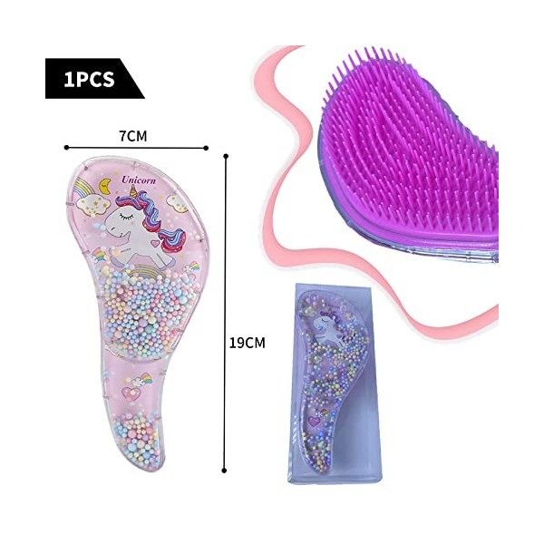 XIXKOLYU® Brosse à Cheveux, Brosse démêlante Antistatique pour Enfants, Brosse à Cheveux pour Enfants, Brosse à Cheveux Humid