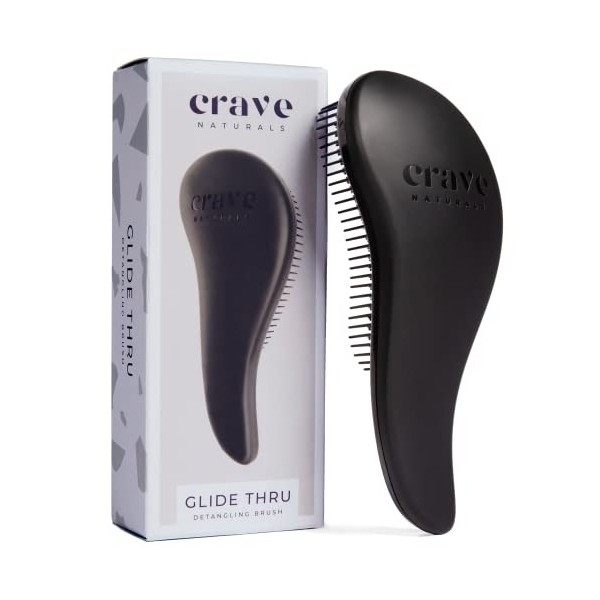 Crave Naturals Glide Thru Brosse Démêlante pour Enfants et Adultes. Brosse à Cheveux pour Cheveux Bouclés, Raides, Mouillés o