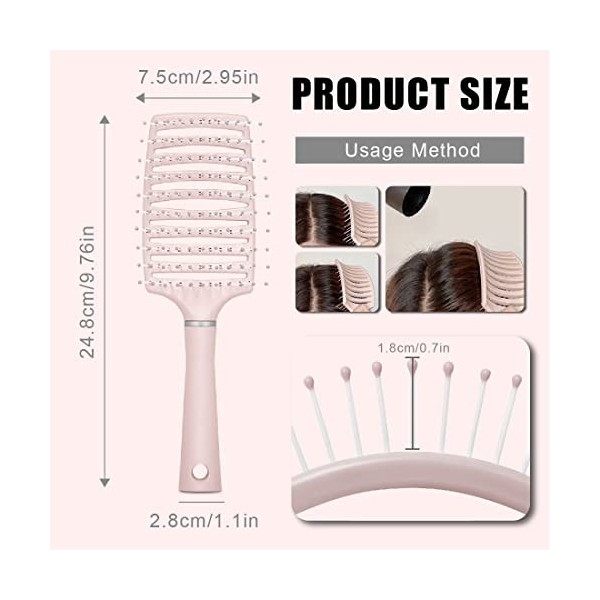 CUHZA Brosse à Cheveux Magique, Brosse à Cheveux Démêlante, Brosse Anti Noeud, Brosse Cheveux Anti Casse pour Femme, Homme & 