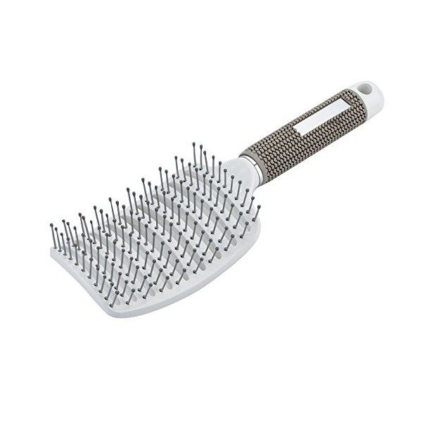 JINGFAN Brosse à Cheveux en Poils de Sanglier pour Epais et Démêlante Crépus Cheveux Bouclés, Brosse pour Séchage Plus Rapide