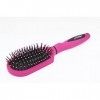 Aurore Beauté - Brosse à Cheveux Démêlante avec Poignée - Brosse Moyen Modèle à Soufflet Rond - 23 x 7 x 3,5 cm - Fushia