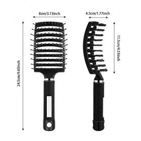 Youery 2 Pièces Brosse cheveux démêlante grande,idéale cheveux secs ou mouillés,pour femmes,hommes et enfants,plus de nœuds,b