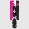 La Briantina Brosse à cheveux rectangulaire démêlante et massante pour cheveux lisses et soyeux, gris et noir