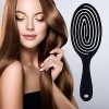 Brosse Cheveux pour Femme Homme & Enfant Ne Tire Pas Brosses Brushing Renforçante Cheveux Bouclés & Lisses Brosse a Spirale U