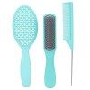 Lot de 3 Brosses à Cheveux, Peigne de Massage Antistatique Brosse Démêlante 9 Rangées Brosse de Coiffure Professionnelle Peig