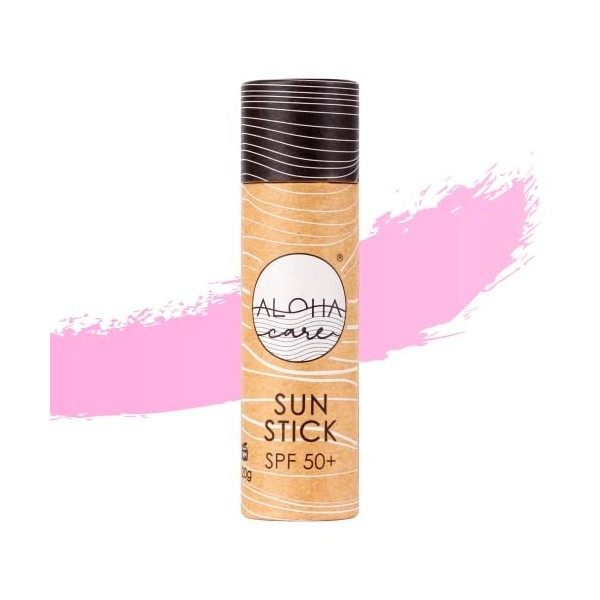 Aloha Sun Stick SPF 50+ | Stick solaire minérale pour le surf | crème naturelle et vegan | emballage sans plastique 20g Bleu