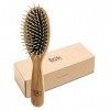 TEK - Grande Brosse Ovale à Picots Réguliers en Bois de Frêne, Fabriqué à la Main en Italie, pour tous les Types de Cheveux -