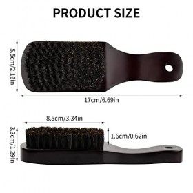 Nivofu Brosse à Cheveux en Poils de Sanglier, Brosse à Barbe, Brosse à Cheveux de Poils de Sanglier Naturel pour Femme Homme 