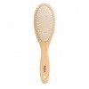 PARSA Beauty Brosse à cheveux massante en bois avec picots métalliques, brosse démêlante pour une coiffure naturellement bell