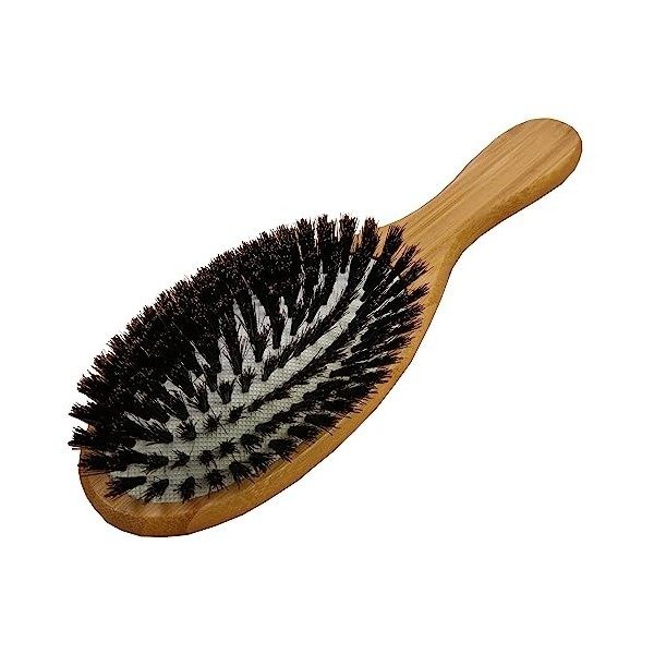 Brosse à cheveux en bambou avec poils naturels