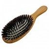 Brosse à cheveux en bambou avec poils naturels