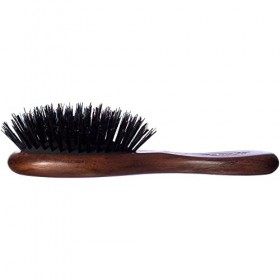 Plisson - Brosse à Cheveux Pneumatique de Sac pour Femmes et Hommes - Mini Brosse Traditionnelle, 13 cm - Bois Naturel, 100% 