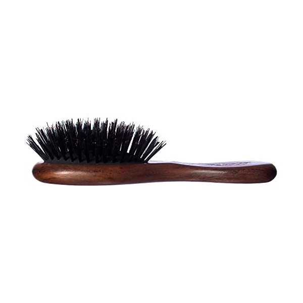 Plisson - Brosse à Cheveux Pneumatique de Sac pour Femmes et Hommes - Mini Brosse Traditionnelle, 13 cm - Bois Naturel, 100% 