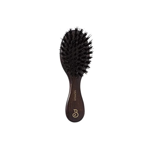 LArtisan Brossier - Brosse à Cheveux de Sac en Hêtre Massif - Petite Brosse Traditionnelle, 14 cm, 100% Naturelle, Pur Poils