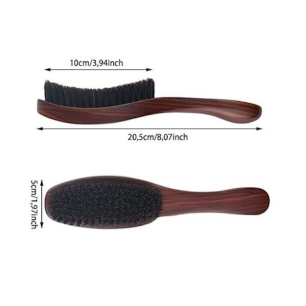 Brosse à Barbe en Poils De Sanglier pour Homme Brosse à Cheveux Plate en Soie de Sanglier Naturelle Brosse Poil de Sanglier C