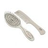 PONETTE NATURAL Lot de brosses à cheveux ECO Masseur écologique démêlant anti-traction et brosse de voyage en couleur beige, 