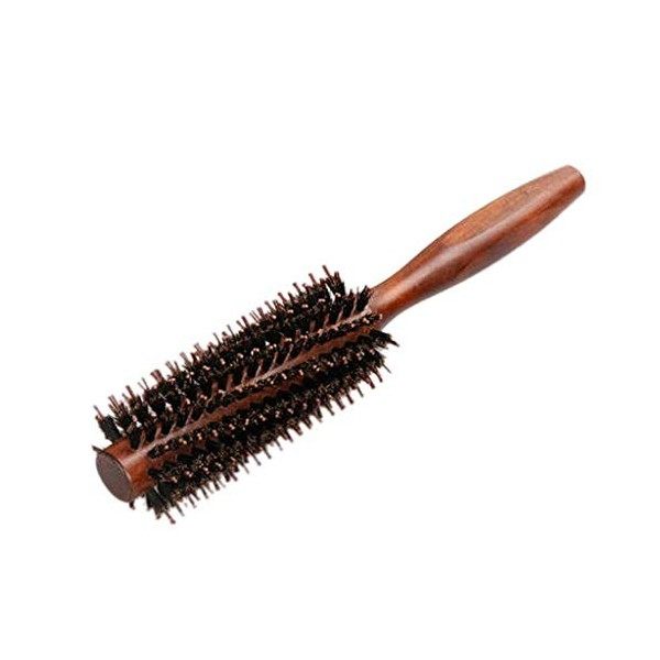 luosh Brosse à cheveux ronde, 6 types de peignes droits sergés en poils de sanglier naturels, brosse à rouler, barillet rond,