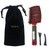 Brosse à Cheveux en Poils de Sanglier NOELARY Brosse à Cheveux Démêlante Anti Nœuds Cheveux Crépus Mouillés Séchage Rapide 10