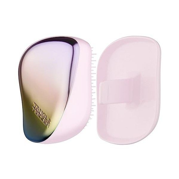 Tangle Teezer brosse demelante cheveux Rose - Brosse cheveux voyage avec couvercle - Brosse cheveux Tangle Teezer compact - B