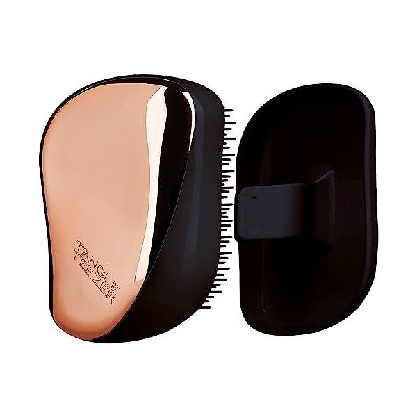 Tangle Teezer brosse demelante cheveux Rose - Brosse cheveux voyage avec couvercle - Brosse cheveux Tangle Teezer compact - B