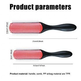 SJBAUTYO 2pcs Brosse démêlante,Brosses à cheveux,brosse curly,D4 9-Row D3 7-Row, Femme Homme Brushing Crepus Fins Magique De 