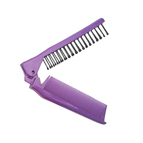 SUIOPPYUW Brosse à cheveux ABS Portable remplacement pliant couleur unie anti-rayures résistant à la chaleur brosses de coiff