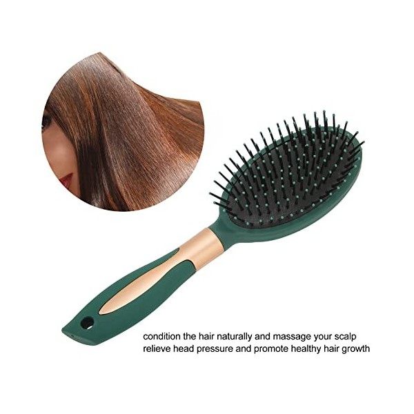 Brosse à Cheveux de Massage à Coussin Dair, Brosse à Cheveux Anti-frisottis pour Cheveux Bouclés ou Raides Tour 