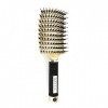 Brosse à poil de sanglier OLFA C.C.100% naturel, démêlage facile, tous types de cheveux, brosse incurvée, poil naturel anti-s