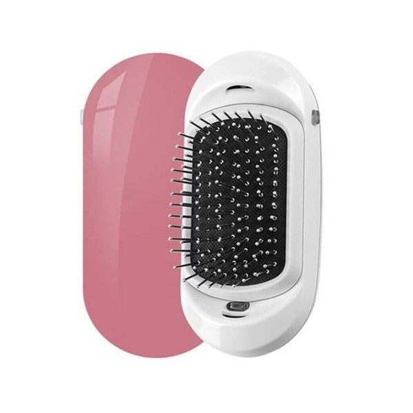 Roused Pro Brush – Brosse à cheveux électrique ionique anti-frisottis, anti-statique, portable et ionique - Mini brosse à che