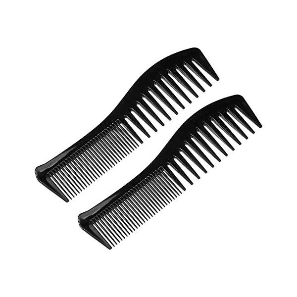 VOCOSTE 2pcs Cheveux Peigne Large Dent, Anti Statique, pour Bouclée Cheveux Rouge