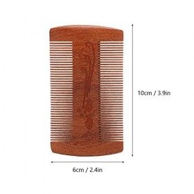 Peigne Anti-poux en Bois, Peigne à Cheveux à Dents Fines Double Face avec Bois de Santal, Peigne Anti-statique pour une Utili