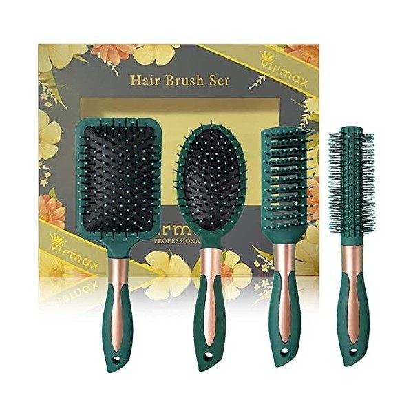 Brosse à cheveux autonettoyante, brosse de massage à coussin d'air 3d,  peigne de façonnage de cheveux autonettoyant pour femmes coiffure