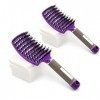 Brosse à Cheveux, Brosse à Cheveux en Poils de Sanglier Naturels, Réduit les Frisottis et Statique, pour Cheveux Bouclés, Cré