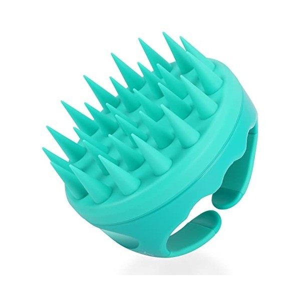 FREATECH Brosse Shampoing Massage Cuir Chevelu avec Poils Longs & Doux en Silicone pour Soin Cheveux et Massage Tete, Brosse 