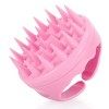 FREATECH Brosse Shampoing Massage Cuir Chevelu avec Poils Longs & Doux en Silicone pour Soin Cheveux et Massage Tete, Brosse 