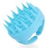 FREATECH Brosse Shampoing Massage Cuir Chevelu avec Poils Longs & Doux en Silicone pour Soin Cheveux et Massage Tete, Brosse 