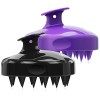 FREATECH Brosse Shampoing Massage Cuir Chevelu avec Poils en Silicone Souple pour Soin Cuir Chevelu, Détendez Tete et Élimine