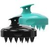 FREATECH Brosse Shampoing Massage Cuir Chevelu avec Poils en Silicone Souple pour Soin Cuir Chevelu, Détendez Tete et Élimine