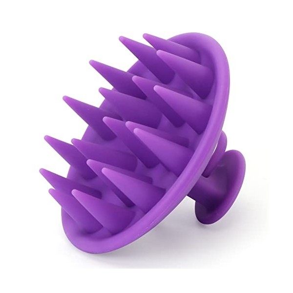 Arqumi Brosse à shampooing massante pour cuir chevelu, brosse à récurer avec poils en silicone doux et flexibles, exfoliante 