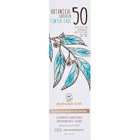 Australian Gold - Crème visage teintée végétale FPS 50 - Moyen/Tan Black 89 ml Pack de 1 